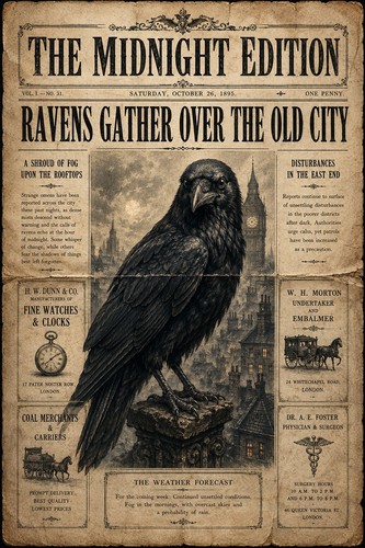 Raven wall art vintage - wall,