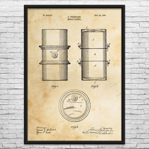 Brevetto barile olio arte - barile,